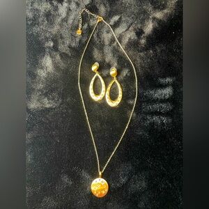 Park Lane Jewelry "Cypress" Gold Statement Earrings and Necklace - Sparkle Box